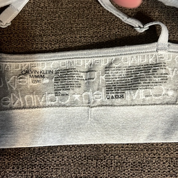 New Calvin Klein Girls Bralette Bundle of 2 - Size Medium 7/8 in Heather Grey - Picture 8 of 10